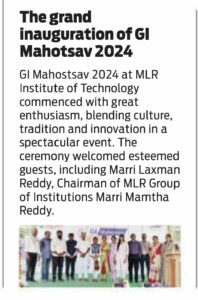 GI Mahotsav 2024 @MLRIT