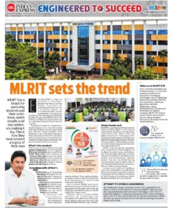 Indian Express Article about MLRIT